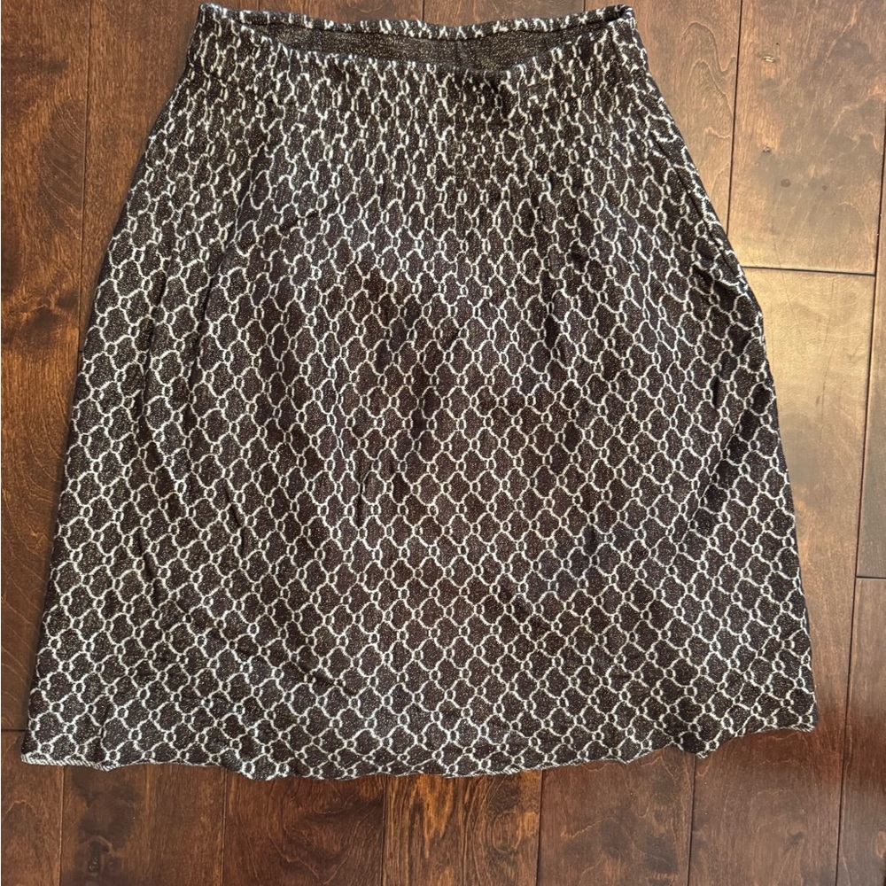 Knit plum pattern sweater skirt